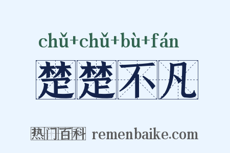 楚楚不凡是什么意思的图片